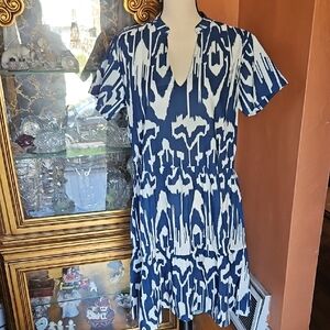 La Plage Alison Dress In Ikat Print